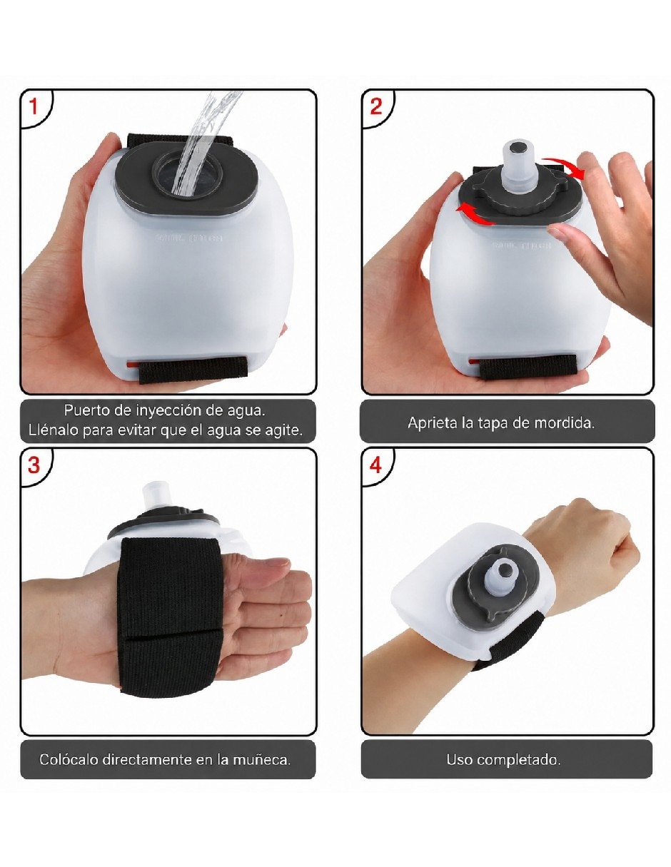 Botella de agua de plástico con tapa push pull 230 ml 3