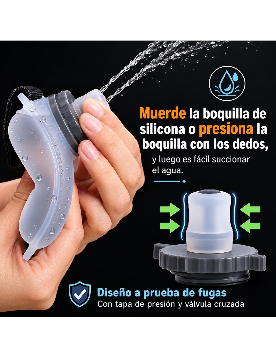 Botella de agua de plástico con tapa push pull 230 ml 2