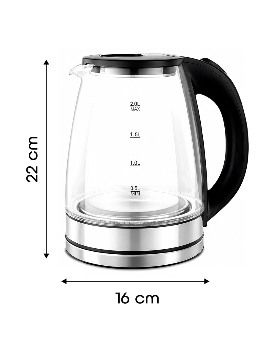 Tetera hervidora de vidrio borosilicato 8