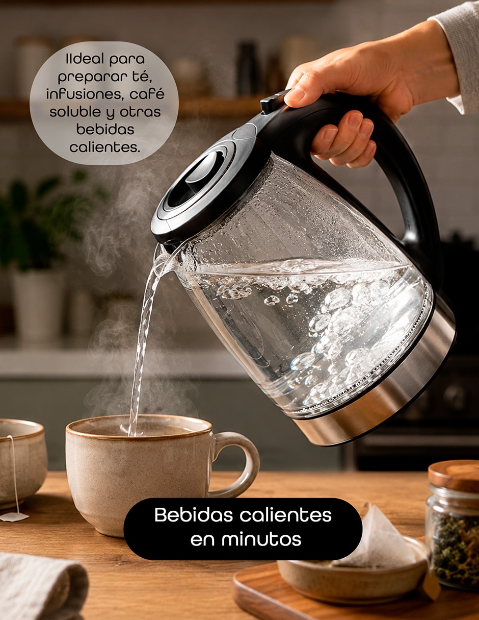 Tetera hervidora de vidrio borosilicato 4