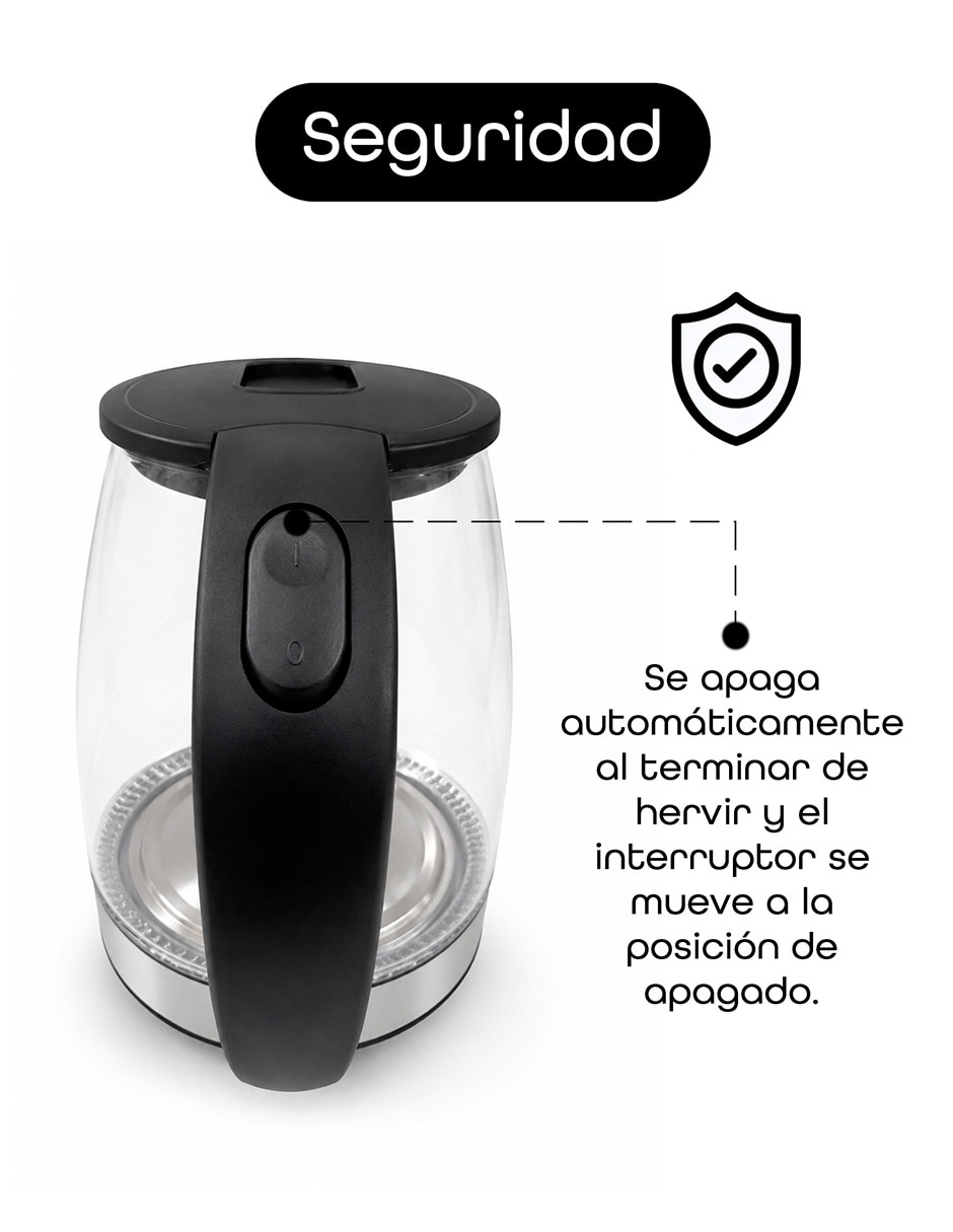 Tetera hervidora de vidrio borosilicato 2