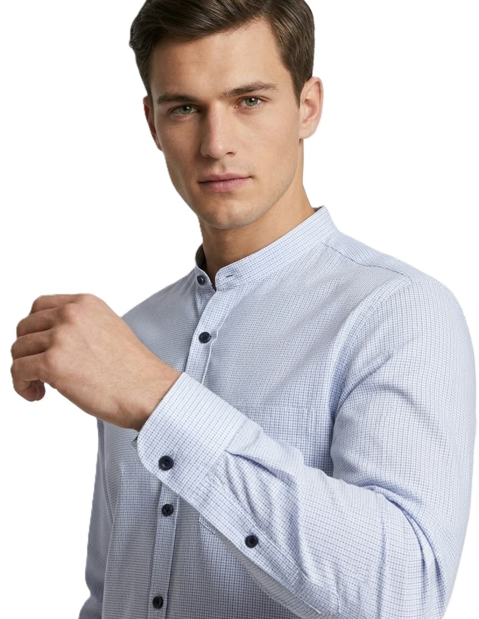 Camisa casual manga larga para hombre 5