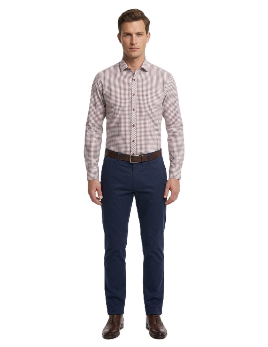 Camisa casual manga larga para hombre 2