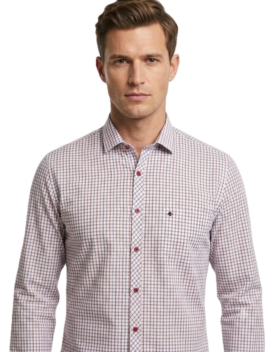 Camisa casual manga larga para hombre 6