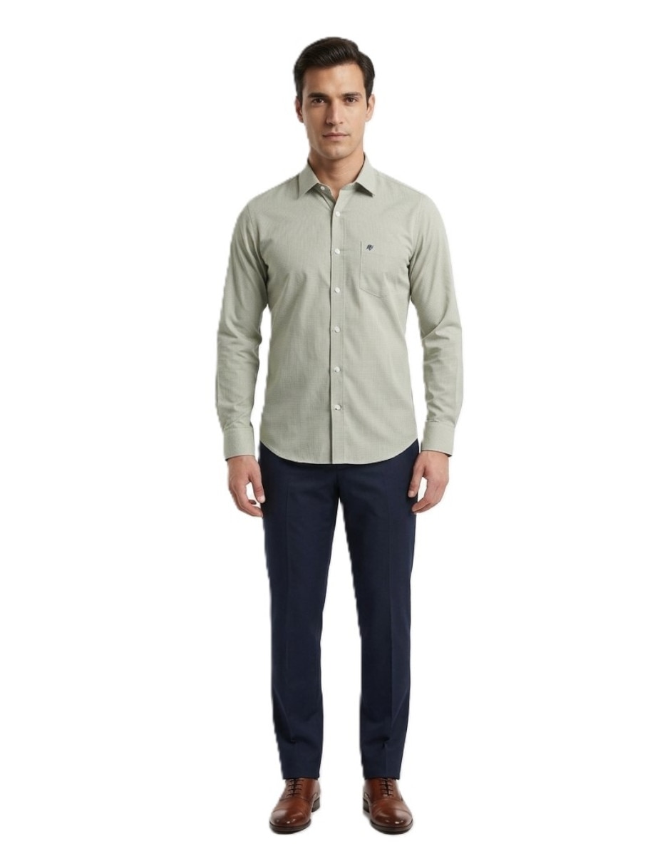 Camisa casual manga larga para hombre 5