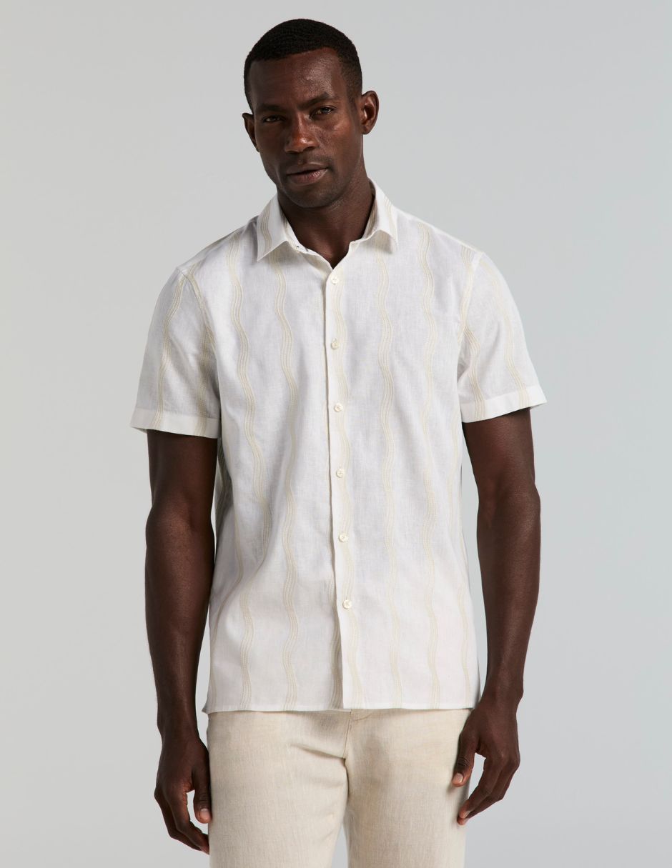 Camisa casual manga corta para hombre