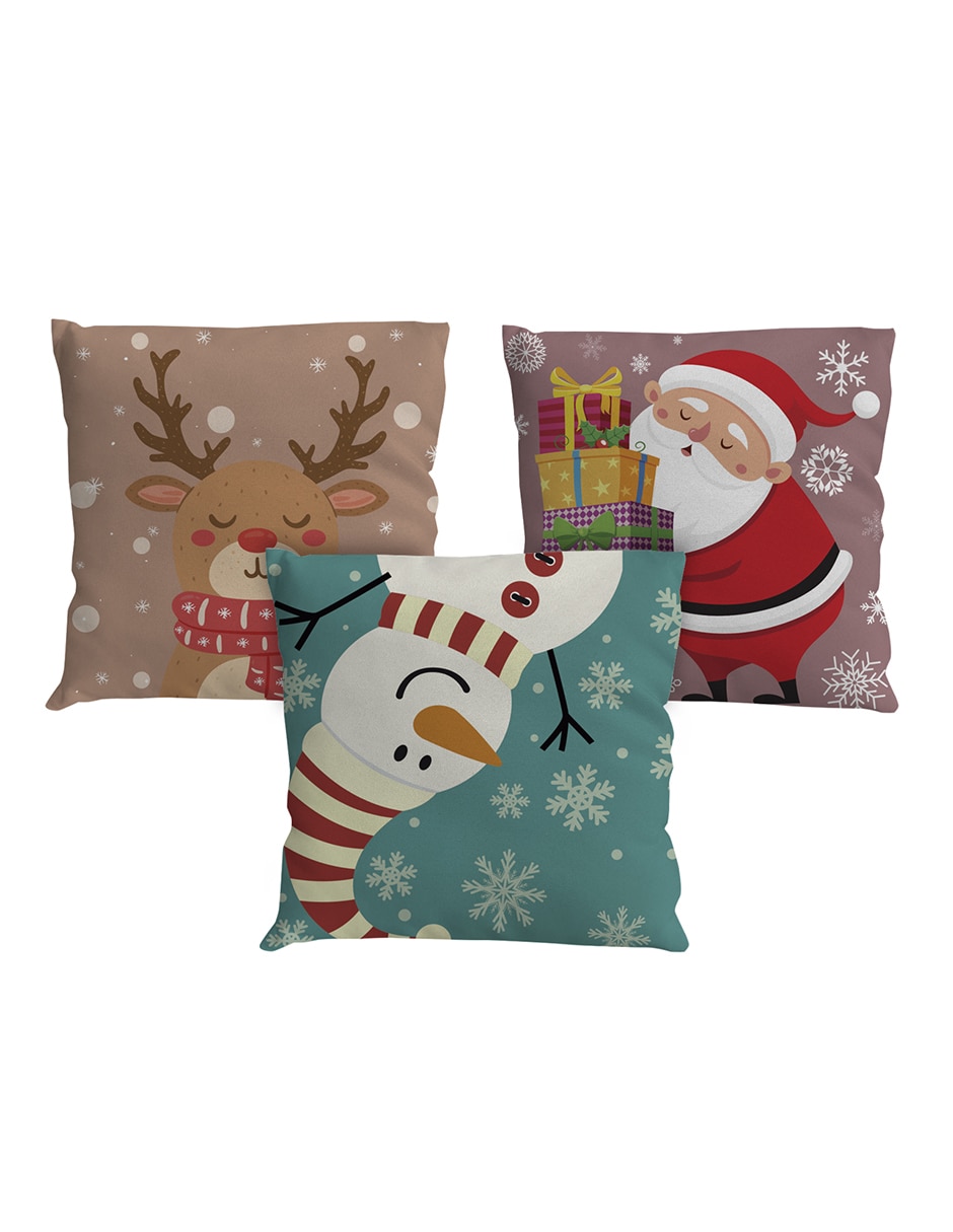 Kit cojín decorativo beikia navideños amigos Kit cojín decorativo beikia navideños amigos