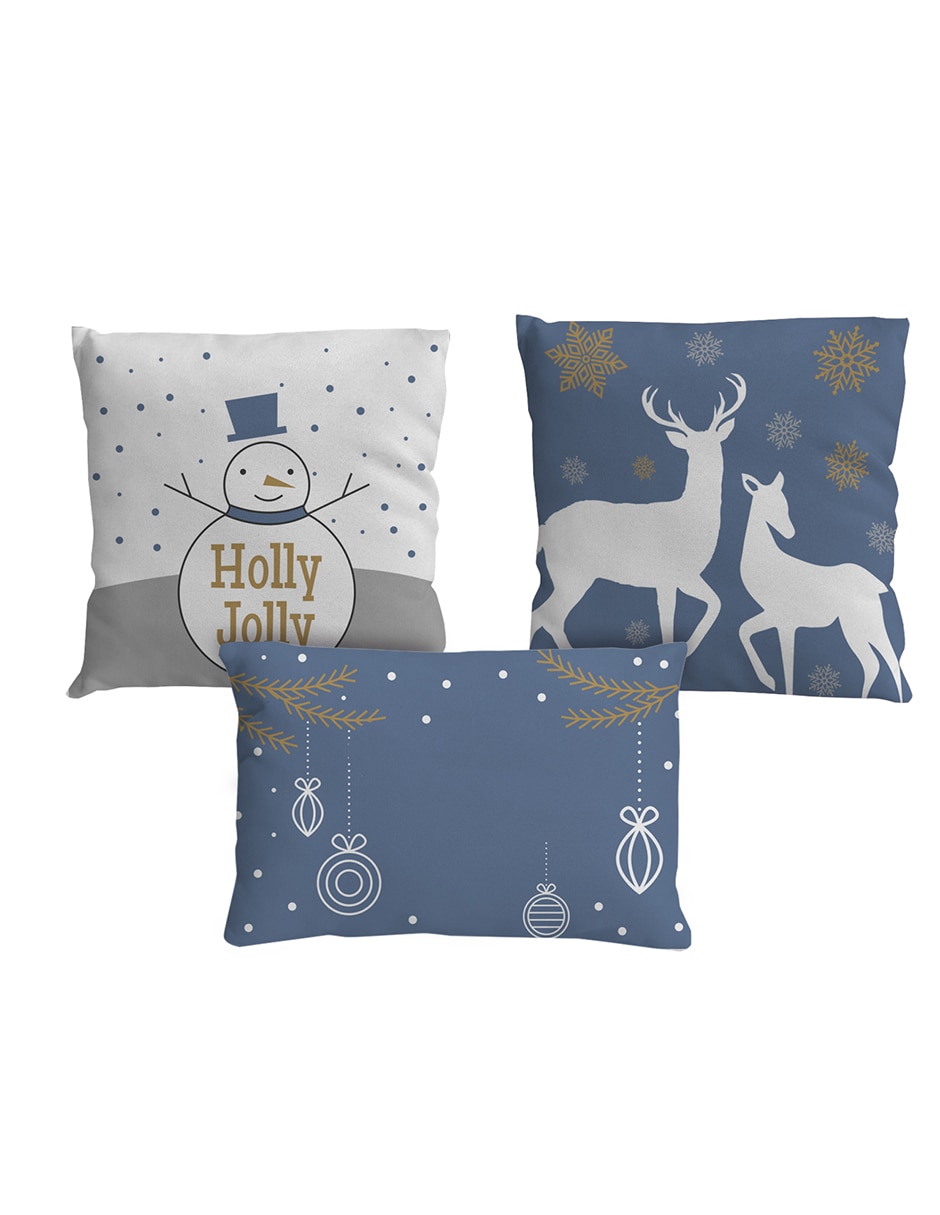 Kit cojín decorativo beikia navideños renos Kit cojín decorativo beikia navideños renos