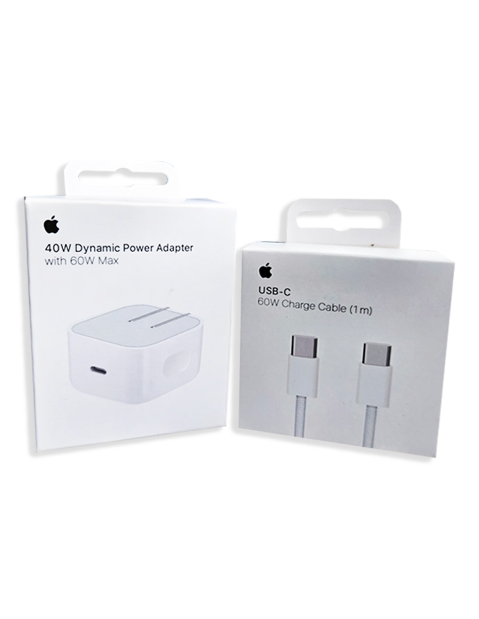 Cargador pared cargador 40w +cable usb c to c usb tipo c 40 w