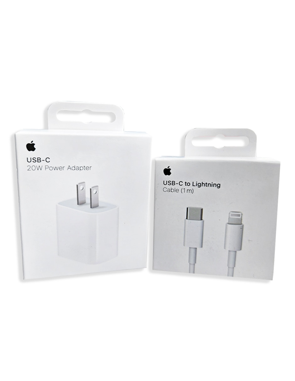 Cargador pared cargador 20w +cable usb c to lightning usb tipo c 20 w Cargador pared cargador 20w +cable usb c to lightning usb tipo c 20 w