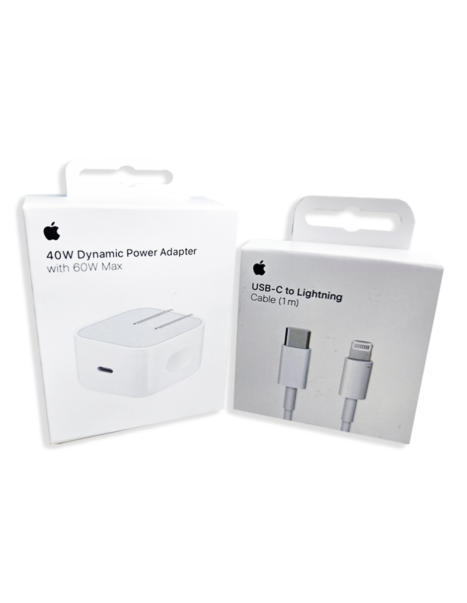 Cargador pared cargador 40w +cable usb c to lightning usb tipo c 40 w