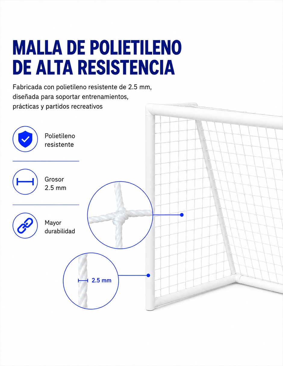 Red de tiro bluelander red para portería de fútbol 3