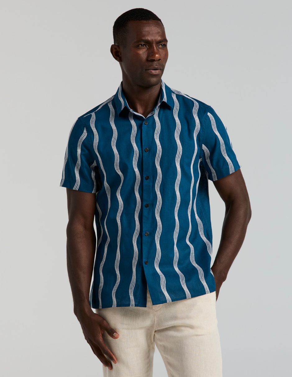 Camisa casual manga corta para hombre