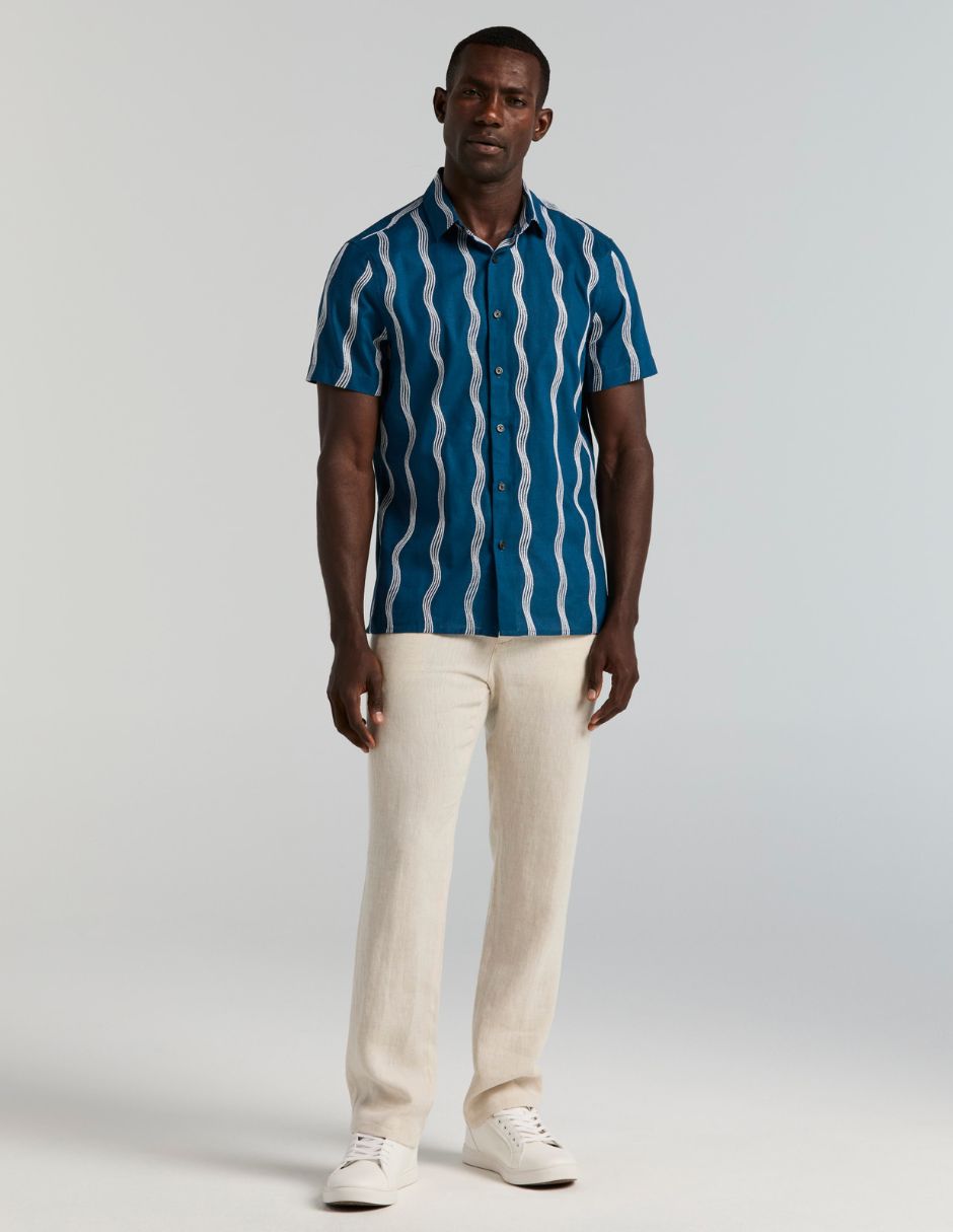Camisa casual manga corta para hombre