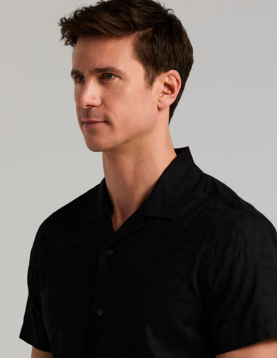 Camisa casual de algodón manga corta para hombre