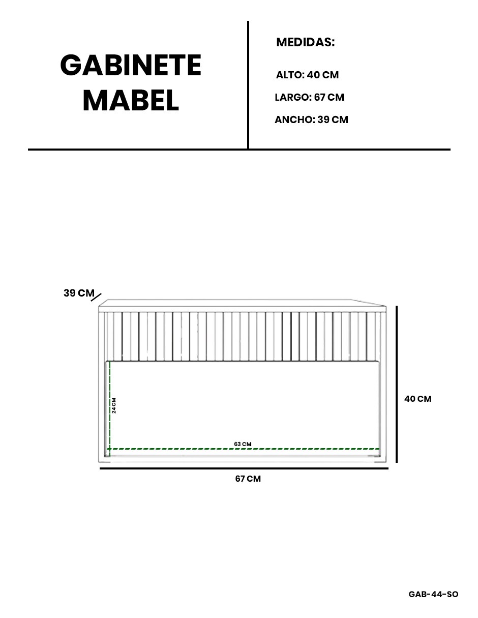 Gabinete armable mabel de mdf y melamina 8