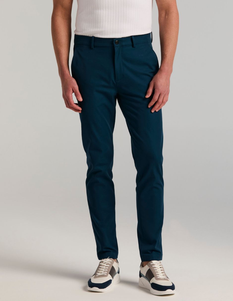 Pantalón business casual técnico slim para hombre