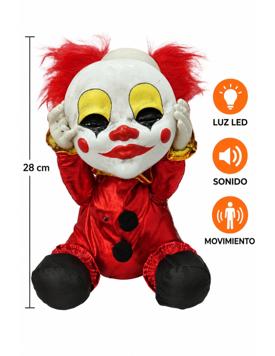 Figura decorativa de payaso halloween animatronic 4