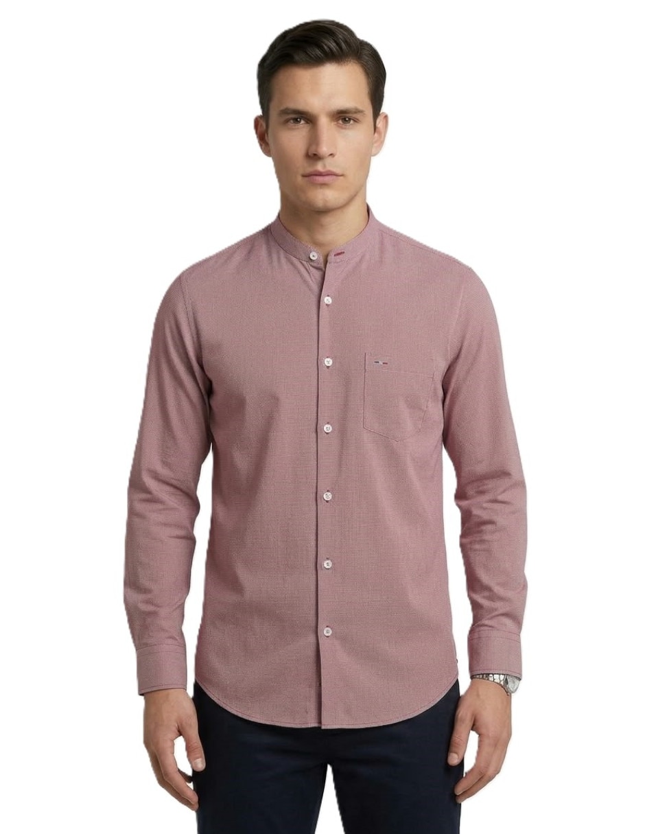 Camisa casual manga larga para hombre