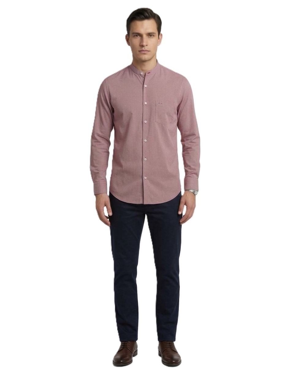 Camisa casual manga larga para hombre 4