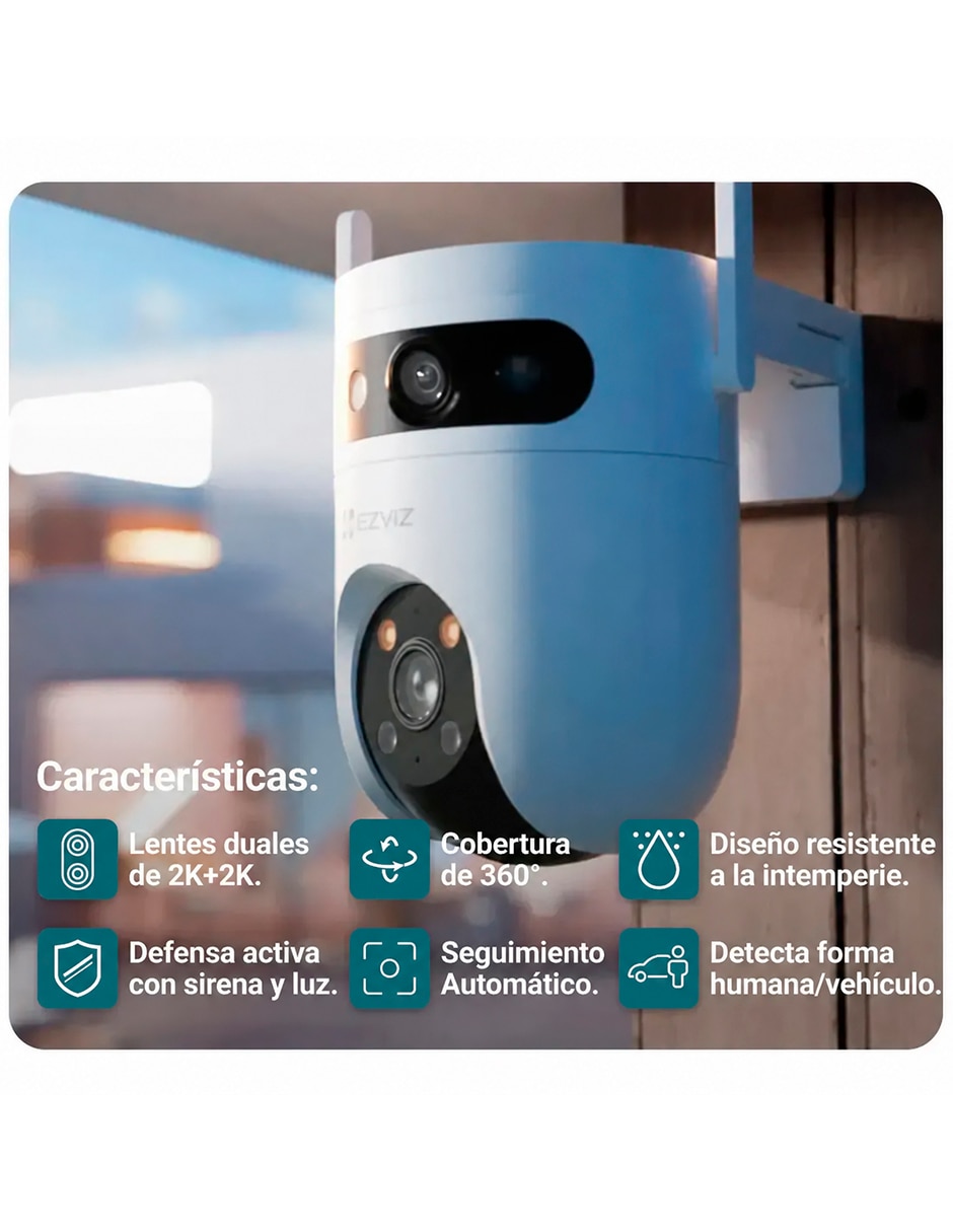 Cámara Wi-Fi de seguridad modelo CS-C9C 3MP Inalámbrica 2K 360° para exterior 7