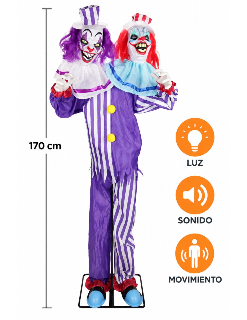 Figura decorativa de Payaso Halloween Animatronic 4