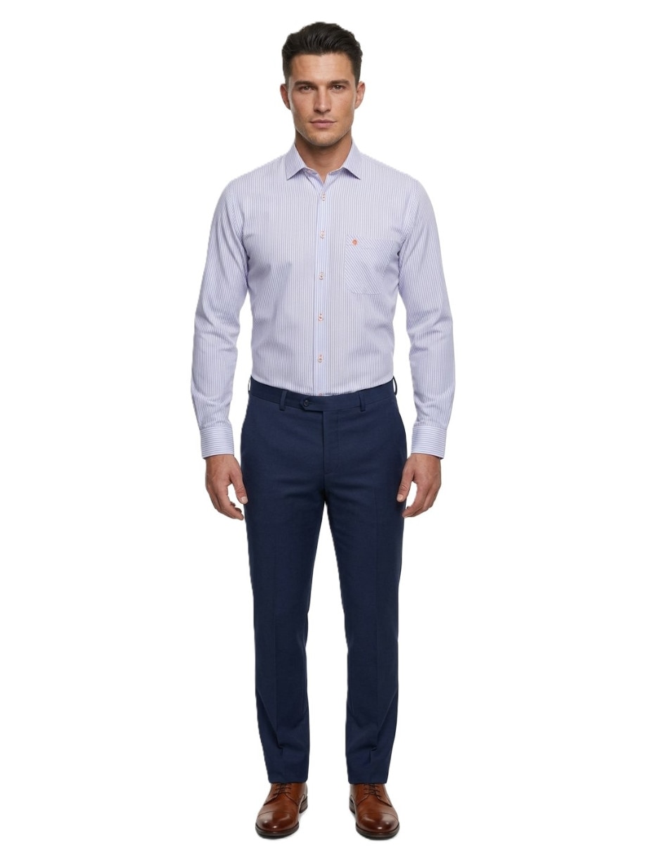 Camisa casual manga larga para hombre 5