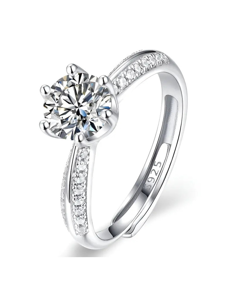 Anillo con gema p 925 de plata zirconia cúbica