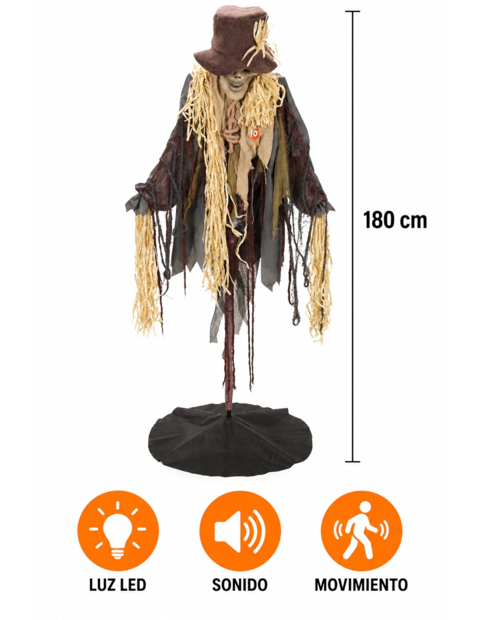 Figura decorativa de calabaza halloween animatronic 4