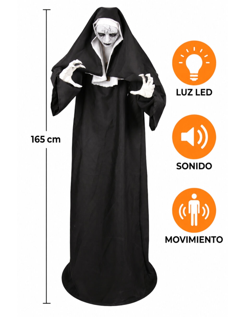 Figura decorativa de Monja Halloween Animatronic 4