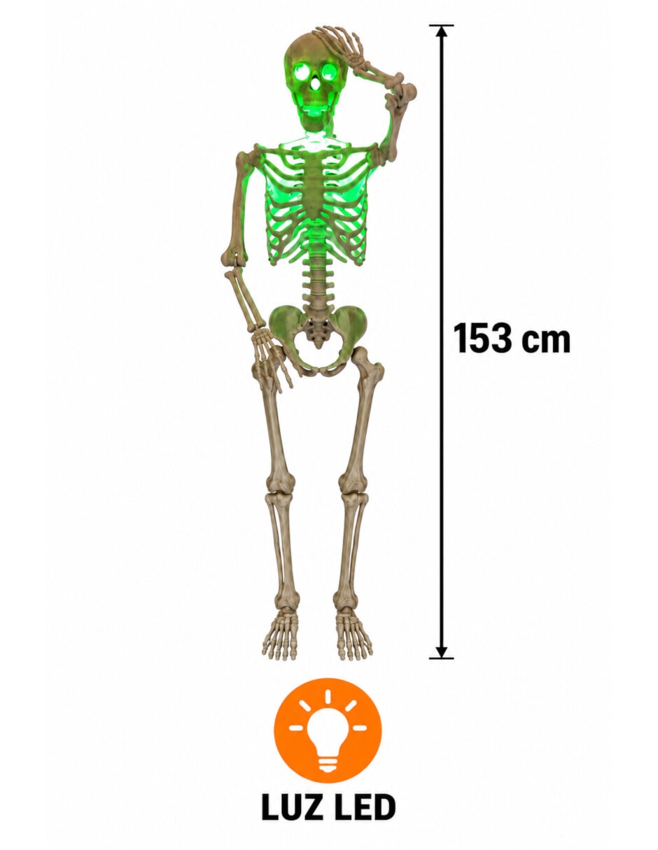Figura decorativa de calavera halloween animatronic 4