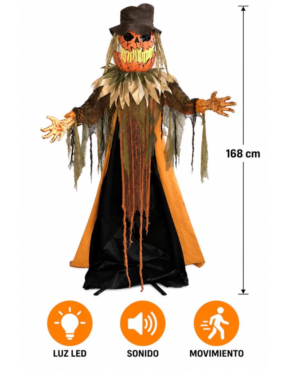 Figura decorativa de calabaza halloween animatronic 4