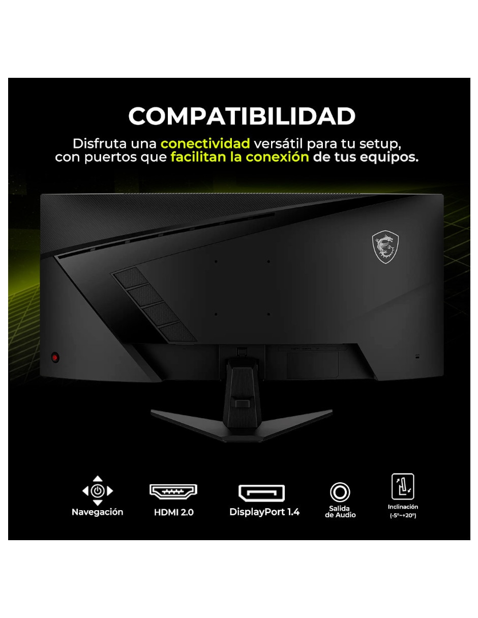Monitor gamer VA UWQHD 34 pulgadas MAG 346CQDF E20 2