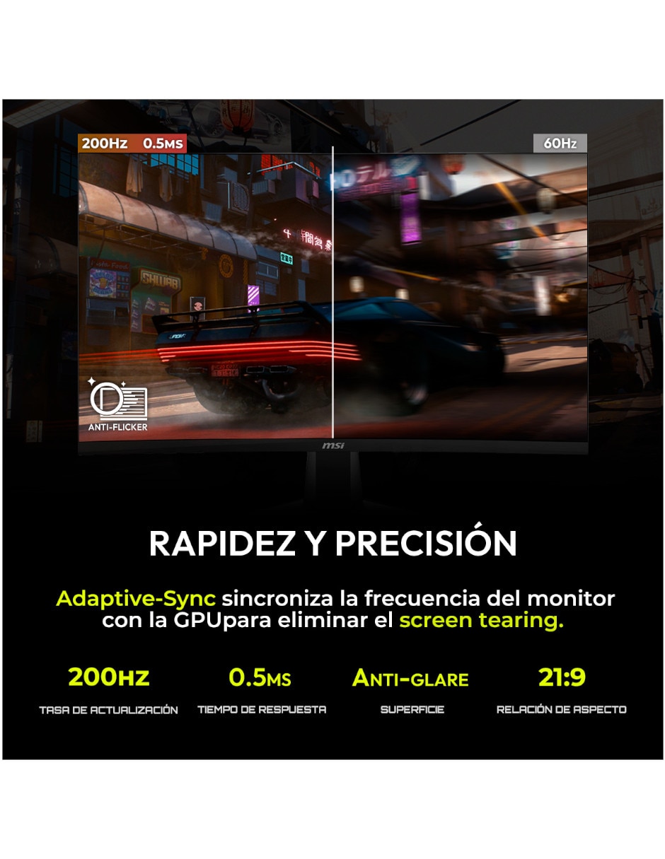Monitor gamer VA UWQHD 34 pulgadas MAG 346CQDF E20 4