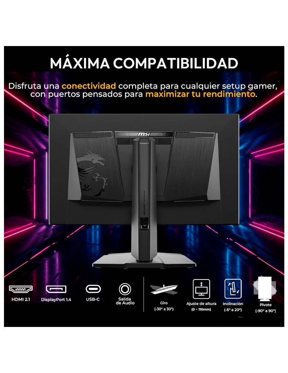 Monitor gamer MAG 272QP QD-OLED X24 QD-OLED WQHD 27 pulgadas 3