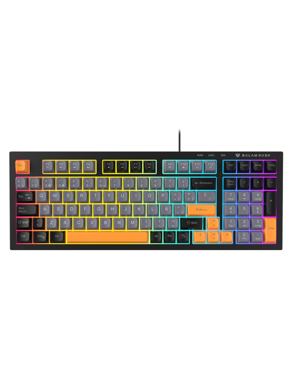 Teclado gamer usb-a 2.0 qwert español con interruptor membrana plana br-945837 Teclado gamer usb-a 2.0 qwert español con interruptor membrana plana br-945837