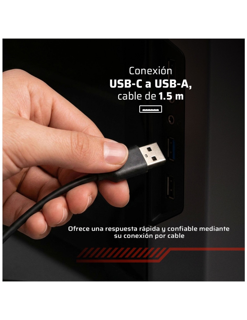 Teclado gamer usb-a 2.0 qwert español con interruptor membrana plana br-945837 3