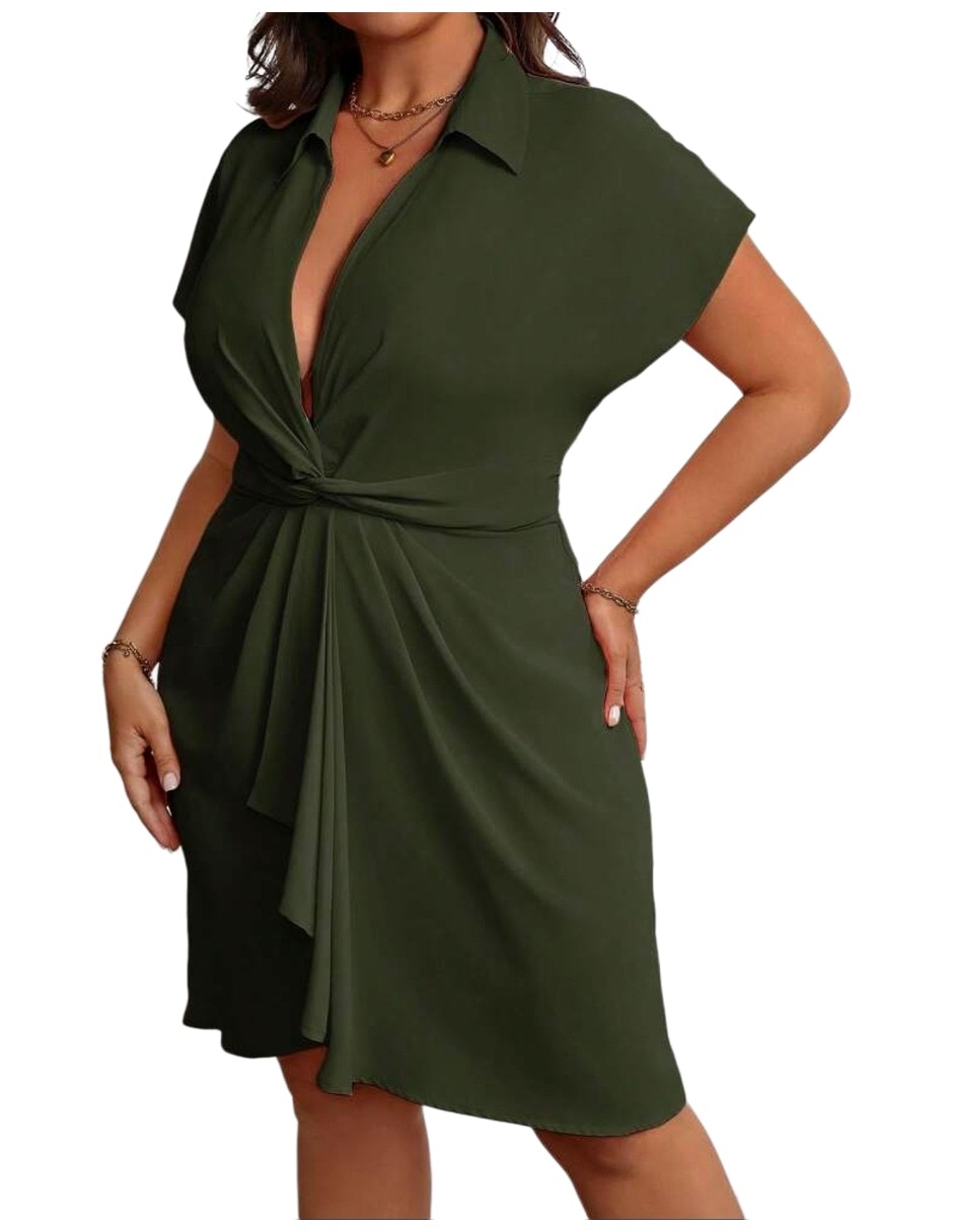 Vestido arriba rodilla casual para mujer 3