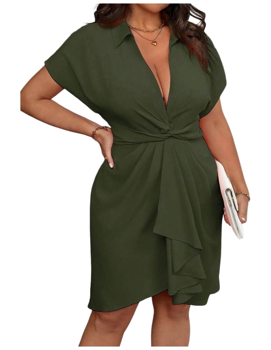 Vestido arriba rodilla casual para mujer 2