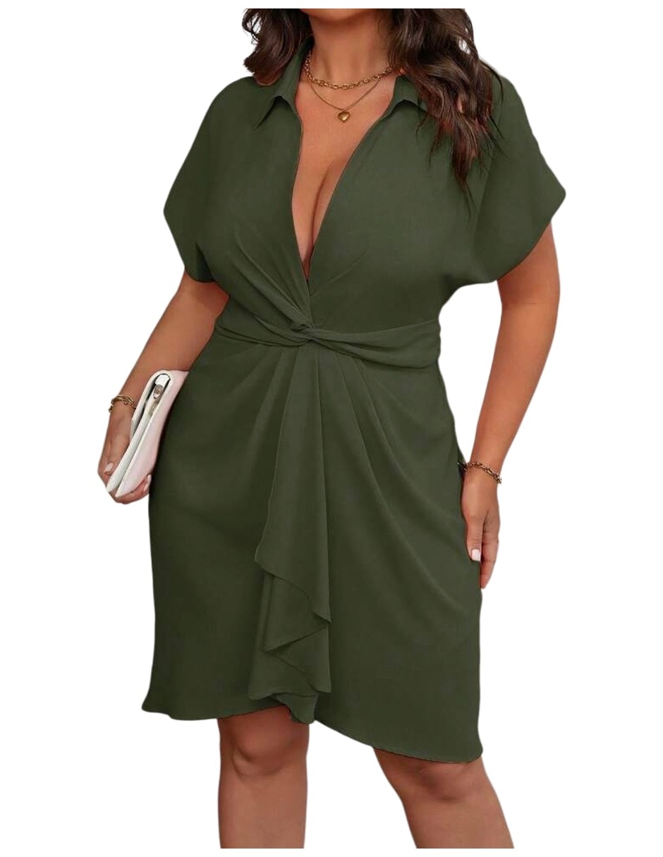 Vestido arriba rodilla casual para mujer 6