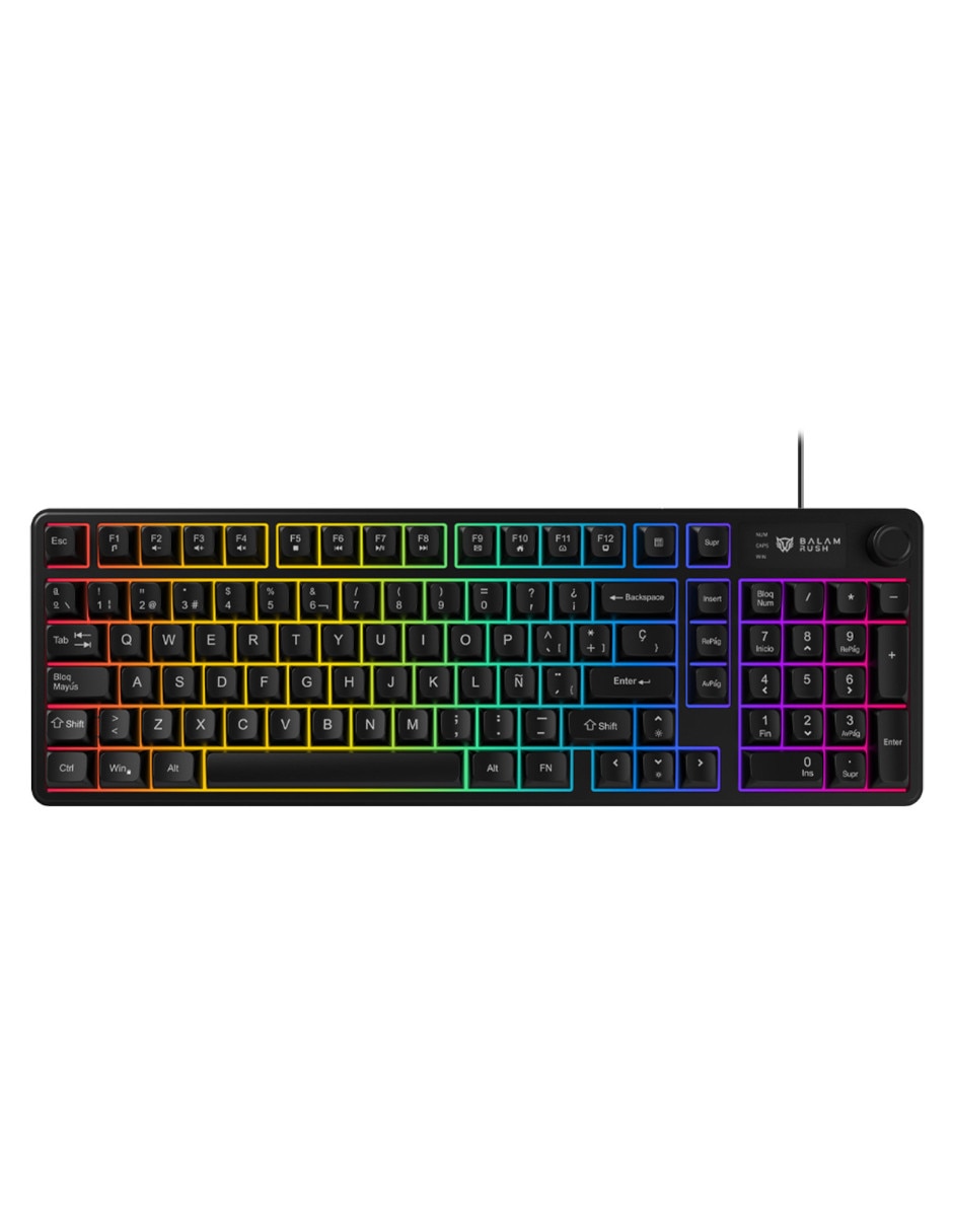 Teclado gamer usb-a 2.0 qwert español con interruptor membrana plana br-945820 Teclado gamer usb-a 2.0 qwert español con interruptor membrana plana br-945820