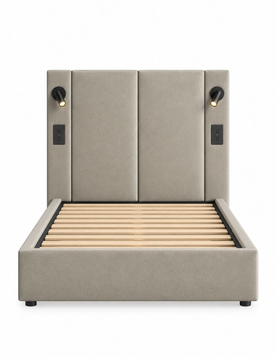 Cama design luxury lightning de tela Cama design luxury lightning de tela