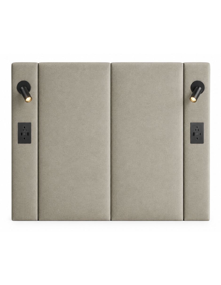 Cama design luxury lightning de tela 3