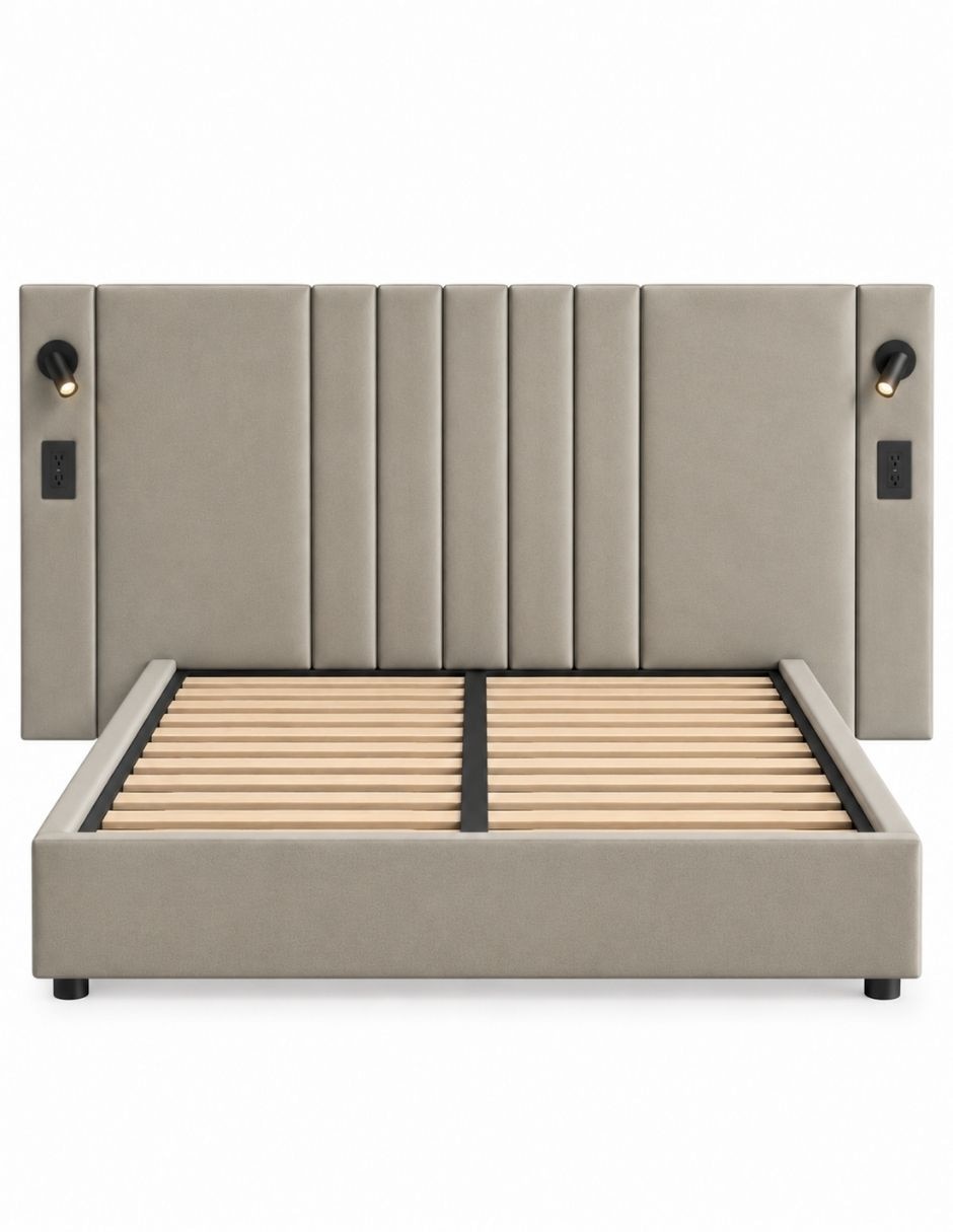 Cama design luxury lightning de tela Cama design luxury lightning de tela