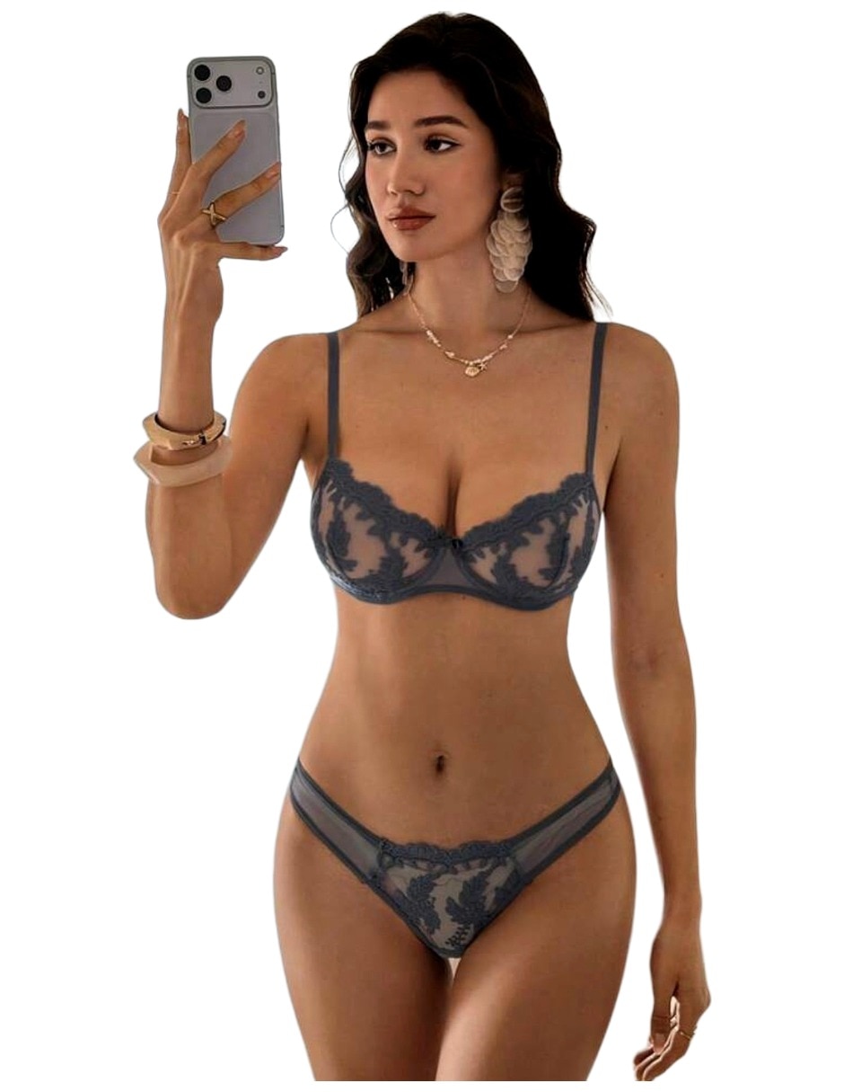 Conjunto de bra y panty de Poliamida y elastano 2