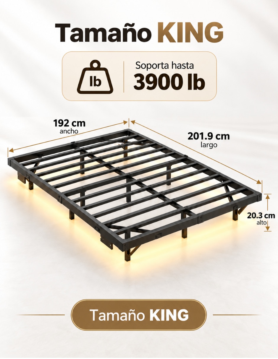 Base para cama armable de metal 4