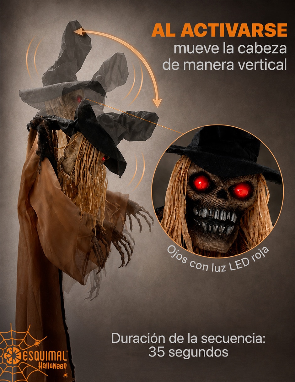 Figura decorativa Muñeco Interactivo de Terror con forma de espectro 2