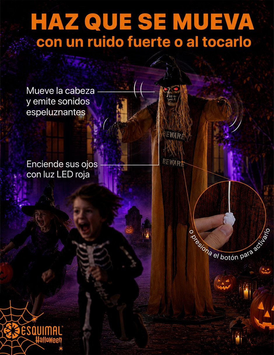 Figura decorativa Muñeco Interactivo de Terror con forma de espectro 6