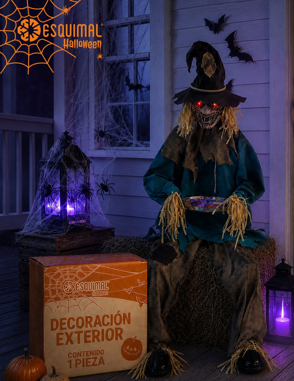 Figura decorativa Muñeco Interactivo de Terror con forma de espantapájaros