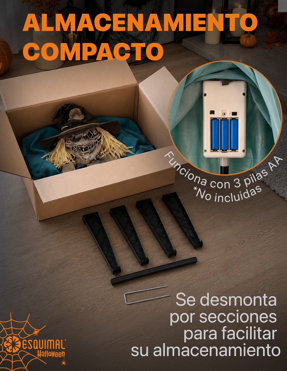 Figura decorativa Muñeco Interactivo de Terror con forma de espantapájaros 3